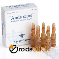 Box with 10 amps of Androxine by Alpha Pharma